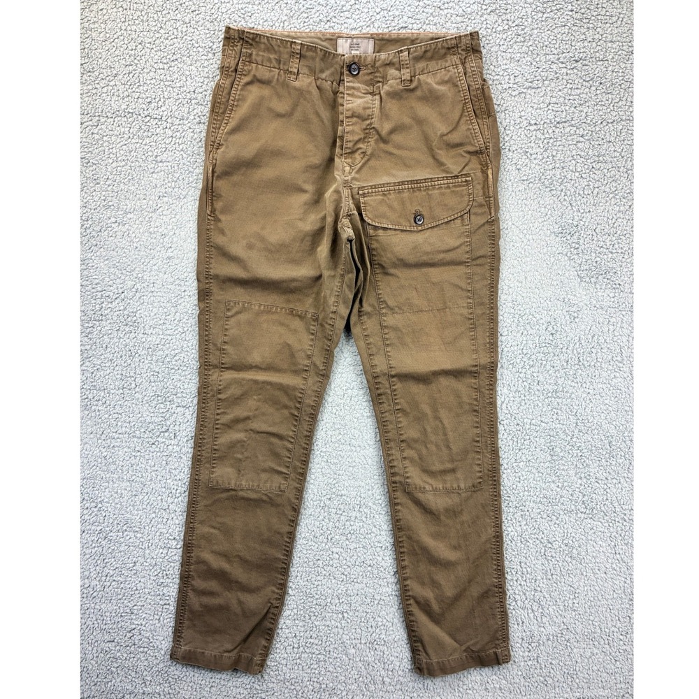 Jack Spade Cargo Pants Slim Fit Men's 30 Brown Warren Street Cotton Utility Flaw